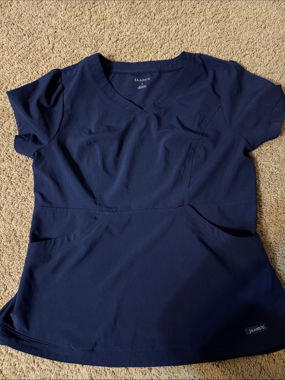 Jaanuu size large navy blue scrub top